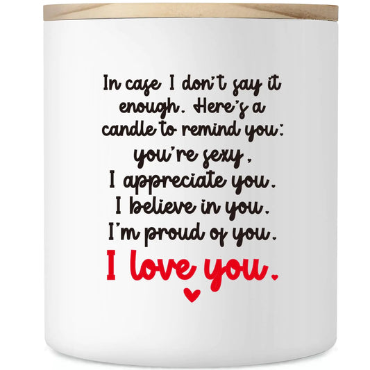 Valentines Day Gifts for Her Him 10oz Romantic Gifts for Wife Husband Girlfriend Boyfriend Valentines Day Anniversary Wedding I Love You Candle Gifts for Women Scented Soy Candle