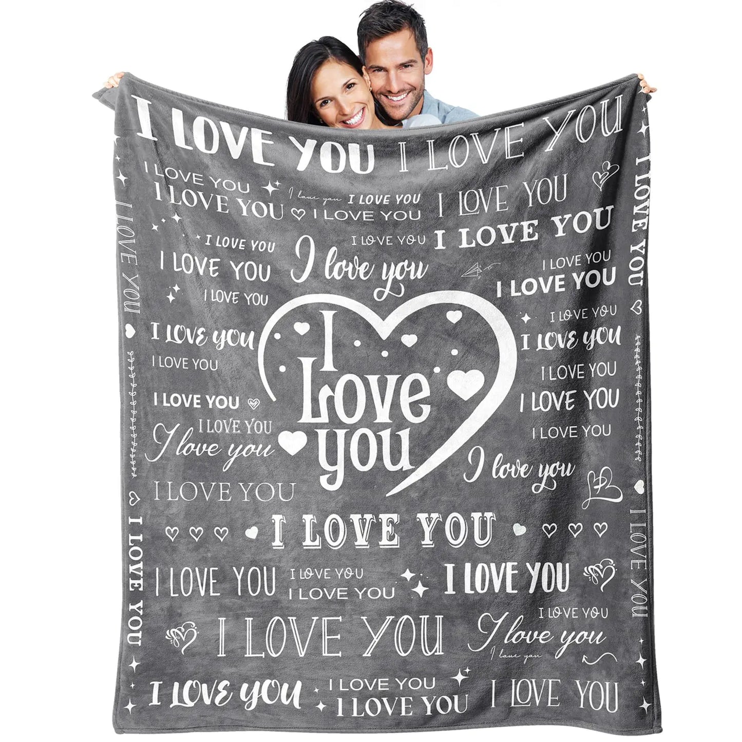 Valentines Day Blanket Valentines Gifts for Women 50"X60" I Love You Soft Throw Blanket Anniversary Present for Boyfriend Husband from Girlfriend Wife Valentines Day Blanket for Him